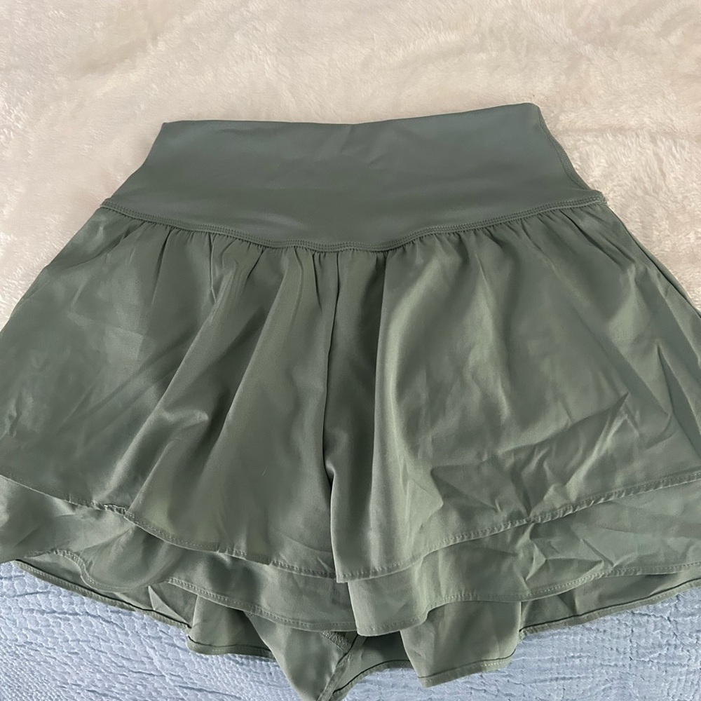 Yogalicious Light Green Activewear Shorts